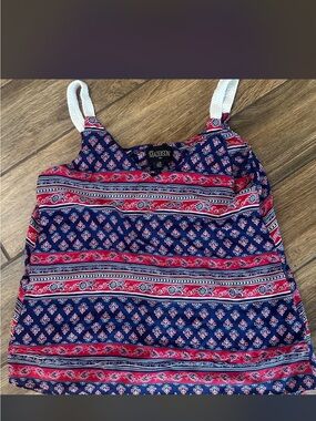 Mia Maddison Navy and Pink Striped Boho Cami